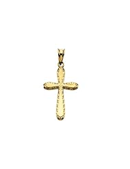 22.00x14.00 mm Fancy Cross Pendant in 14K Yellow Gold