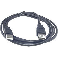 USB 2.0 Extension Cable Type A Male to Type A Female 6 ft Black by SF Cable