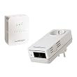 Netgear XWNB5602-100FRS Pack d'adaptateurs CPL Wifi Extendeur Powerline 500 Mbit/s Nano Pass Thru 500 Avec prise femelle int�gr�e Wifi int�gr� 2 ports