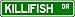 KILLIFISH Street Sign ~ Fishing ~ Great Fish Sign for your Lodge, Gameroom, Basement, Garage, Barn