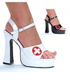 557-Betty 5 Inch Sandal With Black Cross, by Ellie Shoes