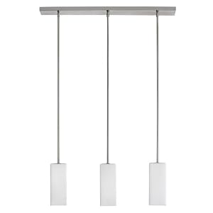 Dainolite EDR93003-SC 3-Light Pendant or Flush Mount Fixture, Satin Chrome by Dainolite