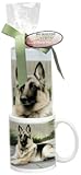 German Shepherd on Porch Mug and Mouse Pad Gift Set