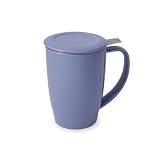 Curve Tall Tea Mug W /Infuser & Lid 15 Oz. LAVENDER