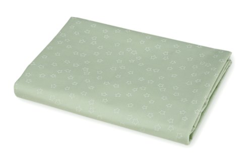 American Baby Company 100% Cotton Percale Porta-Crib Sheet - Celery Stars