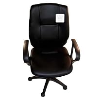 Black Leather Look Great Value Gas Lift Office Chair