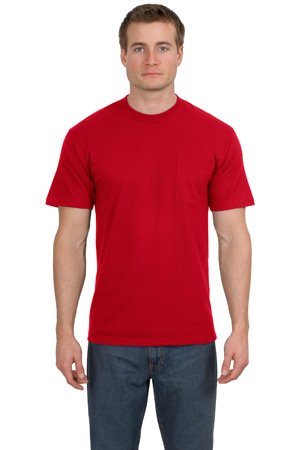 Hanes Short Sleeve Beefy Pocket T-Shirt - 5190