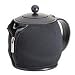 Bonjour 53405 42-Ounce Glass, Stainless Teapot, Black