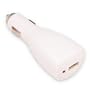 White Universal 12 Volt USB Car Charger for Apple iPod or USB Charging Device