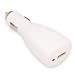 White Universal 12 Volt USB Car Charger for Apple iPod or USB Charging Device