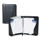 Franklin Covey 99380 Day planner deluxe starter set, sedona leather binder, 4-1/4 x 6-3/4, black