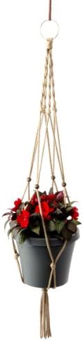 Macrame Plant Hanger Jute, New, Hand made,with 16mm Wood Beads, 38-40 inches