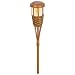Paradise Lighting GL23922 Solar Bamboo Look Tiki Torch including Ground Stake, 2 Flicker Amber LED Bulbs, Frosted Lens and Rechargable NiCad Batteries