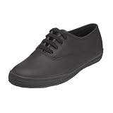  : Keds Women's Champion Sneaker, Black Leather, 5.5 M
