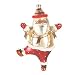Hand Blown Glass Gingerbread Santa Ornament