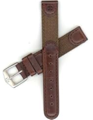 Ladies Brown Leather & Nylon Wenger Watchband