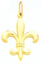 14kt Gold Fleur de Lis Charm