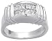 Jewelry : 0.62ct. 14K. White Gold Princess Invisible Diamond Anniversary Ring