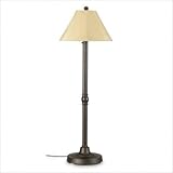 IMAGE OF San Juan Floor Lamp in Black Shade: Melon Canvas
