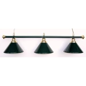 61 Metal Pool Table Light Billiard Lamp Green and Brass by 
