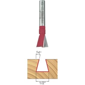Freud 22-104 1 2-Inch Diameter 14-Degree 1 4-Inch Shank Carbide Dovetail Bit 1 4-Inch... by Freud