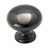 Amerock Solid Brass 1 1/4' Hollow Cabinet Knob Black Nickel