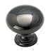 Amerock Solid Brass 1 1/4 Hollow Cabinet Knob Black Nickel