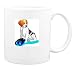 Mug with binoculars, beagle, dog