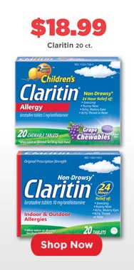 $18.99 Claritin 20ct. Shop Now 