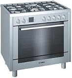 90cm Dual Fuel Range Cooker c/w 5 Burner Gas Hob (HSB745055E)
