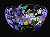 Grapes & Vines Design - Hand Painted - Serving Bowl - 11 inch diameter