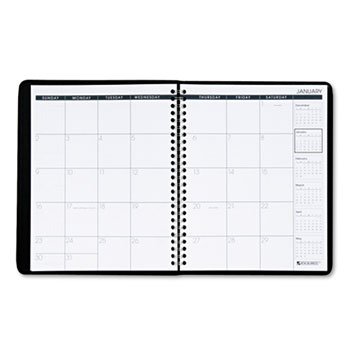 AT-A-GLANCE 7012705 - Academic/Fiscal Unruled Monthly Planner w/Memo Section, 6-7/8 x 8-3/4, Black