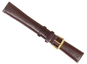 Genuine Smooth Leather Watchband Extra Long   Brown  Size 20MM