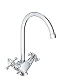 グローエ(GROHE) COSTA コスタ 2ハンドルキッチン混合栓 (クロスハンドル) JP257801 + 水栓クロス(グローエジャパン公式・ 日本規格適合品)