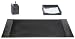 Crocodile Embossed Genuine Leather 3 Piece Desk Set
