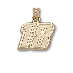 Driver Number 18 Medium 1/2" Charm/Pendant -14K/10K, Stainless Steel or Gold Plated