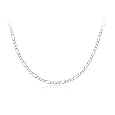Sterling Silver 060-Gauge Figaro Chain Necklace, 30"