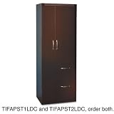 Aberdeen Personal Storage Tower, 2 Shelves, 24 X 24 X 68-3/4, Chocolate