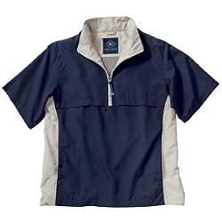 Men's Ace Short Sleeve Windshirt For the Golf Enthusiast (Navy/White Sand)
