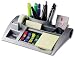 3M Post-it note silver desk tidy organiser supplied complete with Scotch Magic tape, Post-it notes and index, EACH