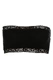 Black Floral Lace Bandeau Bra