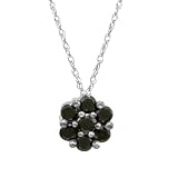 10k White Gold Black Diamond Pendant (1/2 cttw)