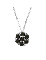 10k White Gold Black Diamond Pendant (1/2 cttw)