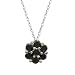 10k White Gold Black Diamond Pendant (1/2 cttw)