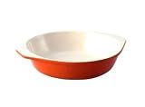 from Rink UK Round Gratin Dish 180mm x 45mm Orange - Enamelled Cast Iron