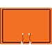 Accuform Signs FBC766 Plastic Traffic Cone Top Warning Sign, Legend "(BLANK)", 10" Width x 14" Length x 0.060" Thickness, Orange