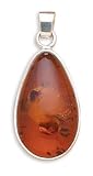 Large Plain Oval Amber Pendant