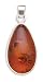 Large Plain Oval Amber Pendant