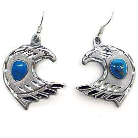 Earth Spirit Earrings - Eagle and Stone - Earth Spirit Earrings - Eagle and Stone