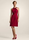 Davids Bridal Short Cotton Dress with Y Neck and Skirt Pleating Style 83690 31MKGai9msL. SL160 Davids Bridal Short Cotton Dress with Y Neck and Skirt Pleating Style 83690